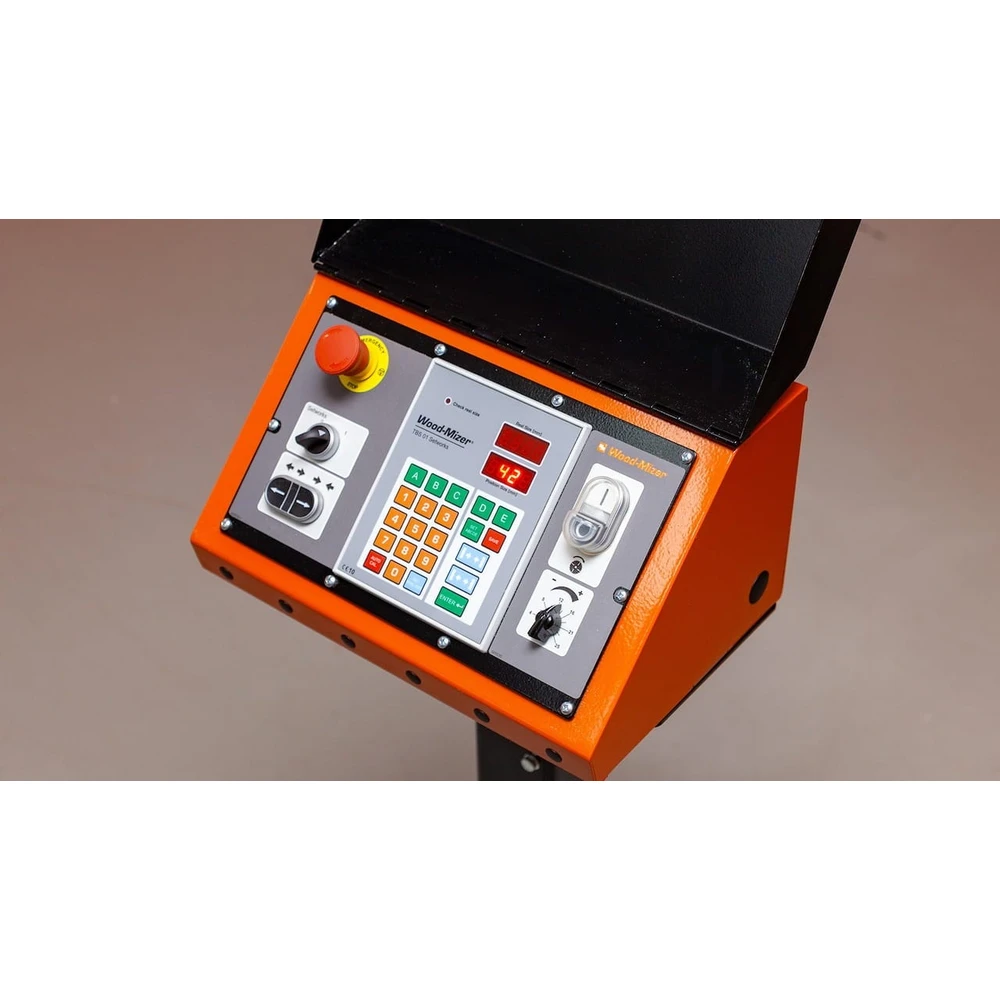 Wood-Mizer EG350 remote operator panel with Setworks and emergency stop