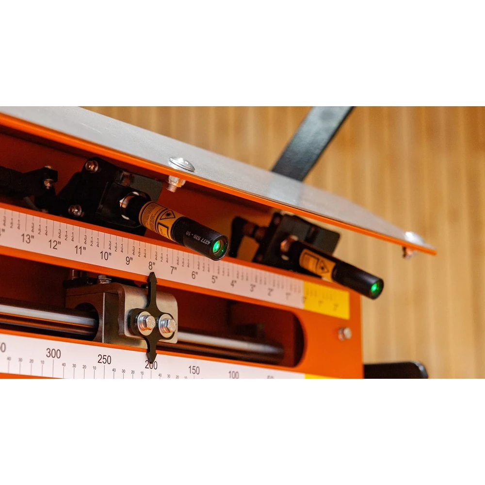 Wood-Mizer EG350 laser alignment and measuring scale