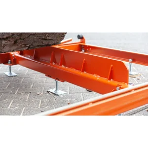 Reinforced twin-rail bed of the Wood-Mizer LX250