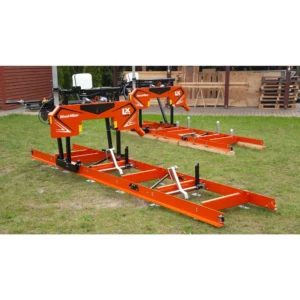 Wood-Mizer LX50 Super sawmill on its twin-rail bed
