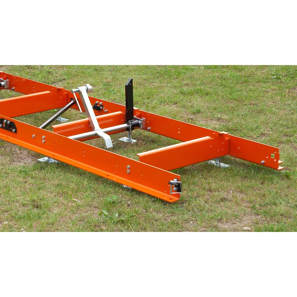 Wood-Mizer LX50 Super twin-rail bed with cross-sections